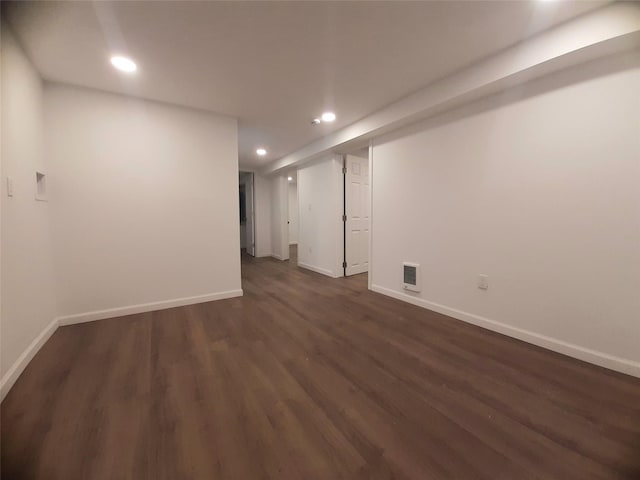 8 Poplar St, Poughkeepsie, NY 12601 - spare room with recessed lighting and dark wood-style floors