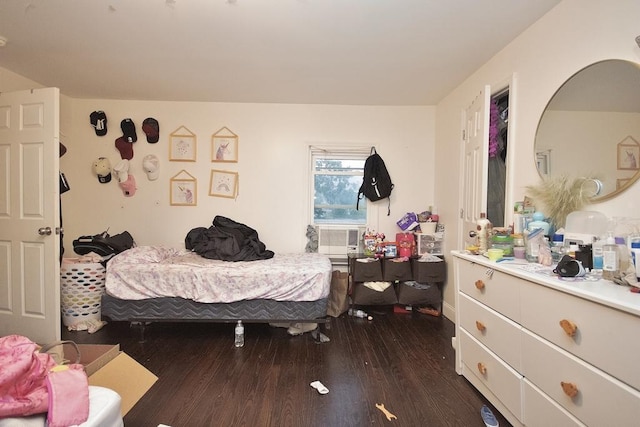 11 E Ave, Middletown, NY 10940 - bedroom featuring dark wood-style flooring and cooling unit