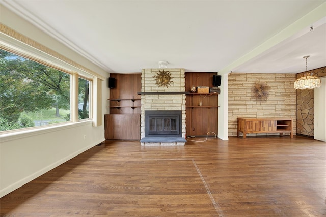 25 Tappan Ter, Briarcliff Manor, NY 10510 - unfurnished living room with a fireplace and wood finished floors