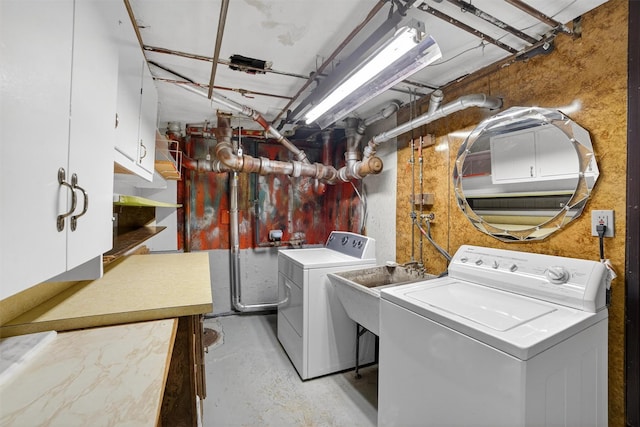 25 Tappan Ter, Briarcliff Manor, NY 10510 - washroom with cabinet space and washer and clothes dryer