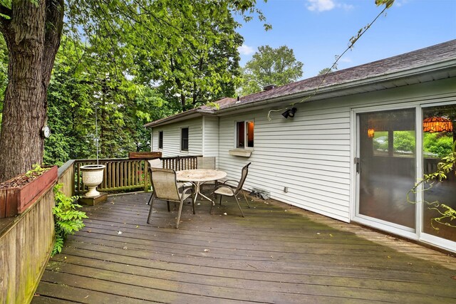 25 Tappan Ter, Briarcliff Manor, NY 10510 - wooden terrace with outdoor dining area