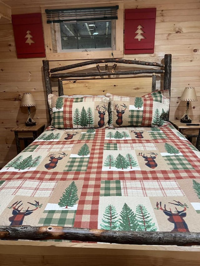 989 Chiloway Rd, Roscoe, NY 13856 - bedroom featuring wood walls