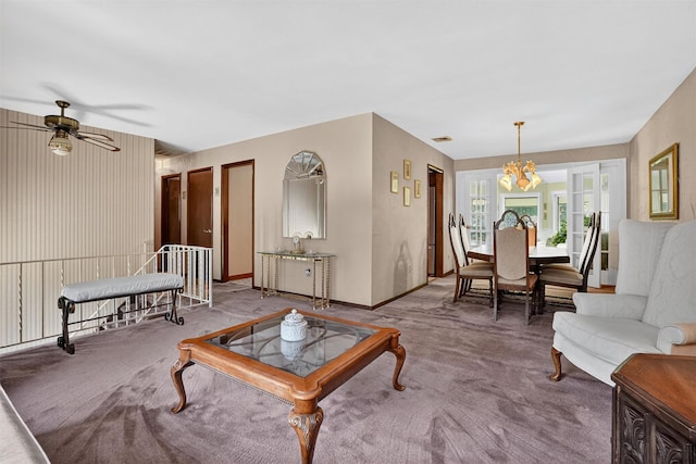 127 Bullet Hole Rd, Carmel, NY 10512 - carpeted living area featuring a ceiling fan and baseboards