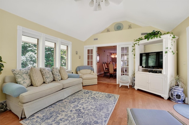 127 Bullet Hole Rd, Carmel, NY 10512 - living room featuring ceiling fan, light wood-style flooring, and high vaulted ceiling
