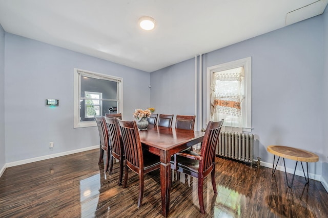 26 Rosedale Ave, Freeport, NY 11520 - dining area featuring radiator and wood finished floors