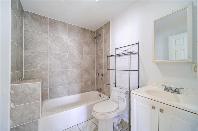 221 E Main St, Middletown, NY 10940 - full bath with  shower combination, vanity, and tile patterned flooring