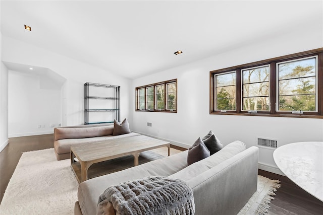 178 Skimhampton Rd, Amagansett, NY 11937 - living room with lofted ceiling and wood finished floors