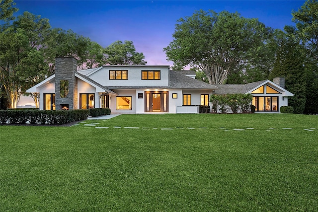 178 Skimhampton Rd, Amagansett, NY 11937 - modern inspired farmhouse with a chimney, a yard, and french doors
