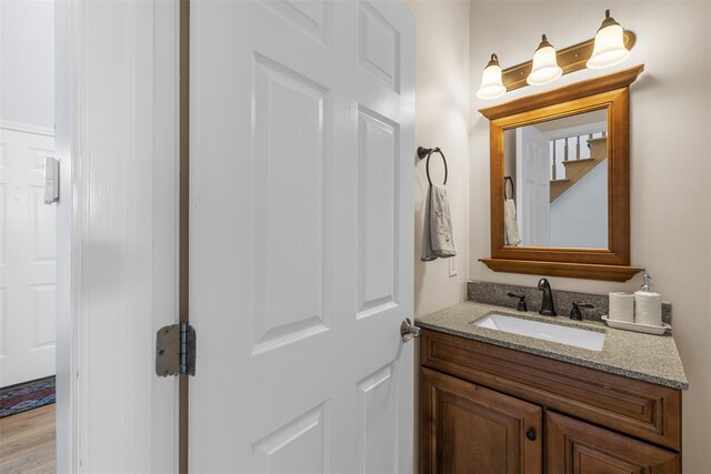 9 June Rd, Chester, NY 10918 - bathroom featuring vanity and wood finished floors