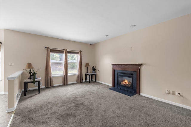 9 June Rd, Chester, NY 10918 - living room with a fireplace with flush hearth and carpet