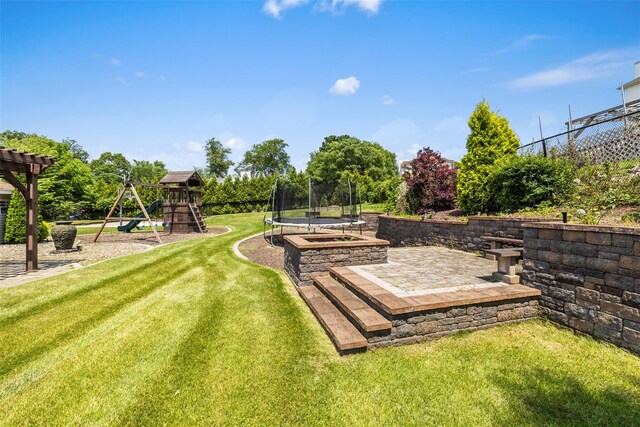 9 June Rd, Chester, NY 10918 - view of green lawn with a trampoline