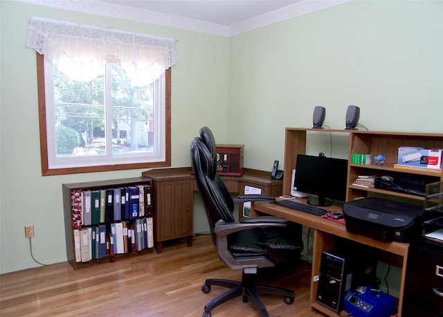 242 Wyandanch Rd, Sayville, NY 11782 - office area with wood finished floors