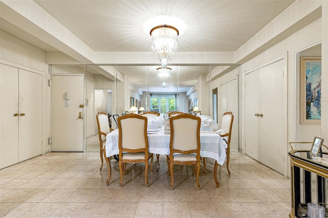 69-10 108th St Unit 1N, Forest Hills, NY 11375 - dining room with a chandelier