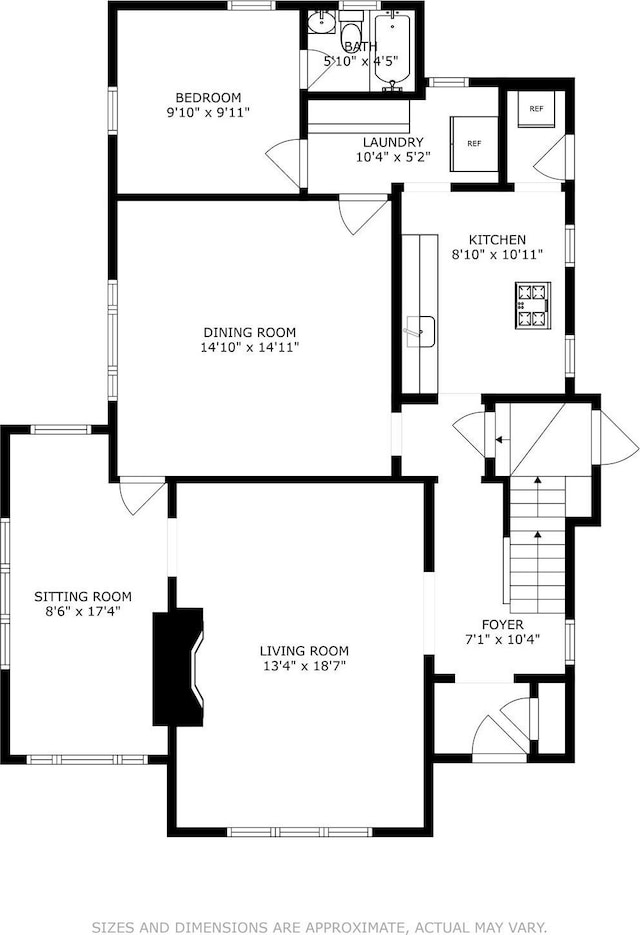 222 E 4th St, Mount Vernon, NY 10553 - view of floor plan / room layout