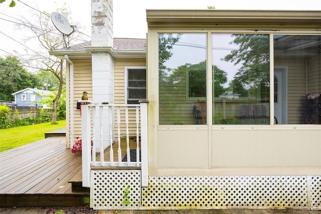 10 Tobacco Ln, Red Hook, NY 12571 - view of wooden deck