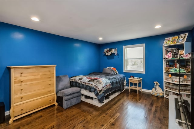 393 S 4th St, Lindenhurst, NY 11757 - bedroom featuring wood finished floors and recessed lighting