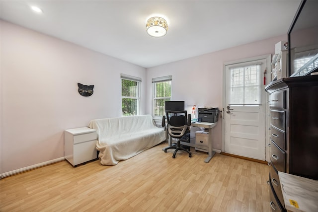 213-09 64th Ave, Oakland Gardens, NY 11364 - office area with light wood-style flooring and baseboards