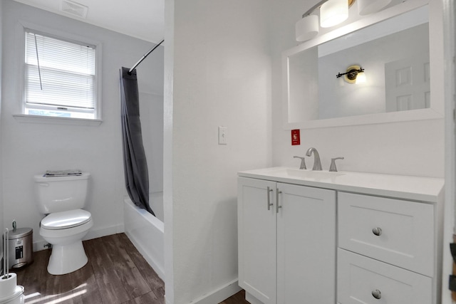 525 Myrtle Ave, Gardiner, NY 12589 - bathroom featuring vanity, wood finished floors, and shower / tub combo