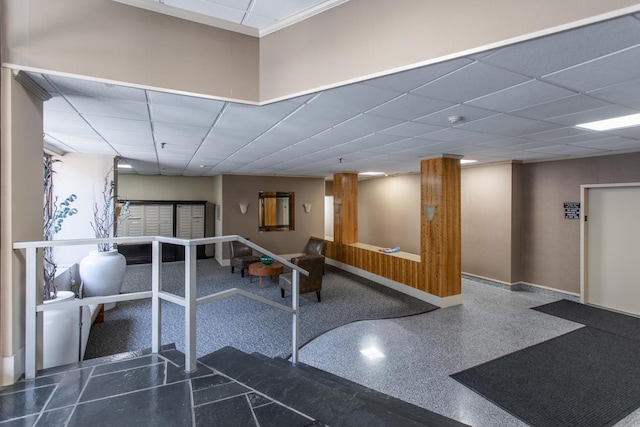 100 Clinton Ave Unit 3P, Mineola, NY 11501 - building lobby featuring a drop ceiling