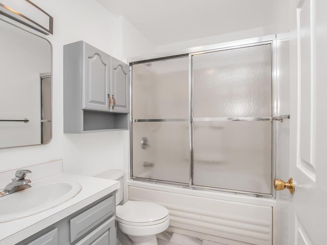 237 Brady Ave, Hawthorne, NY 10532 - bathroom featuring vanity and bath / shower combo with glass door