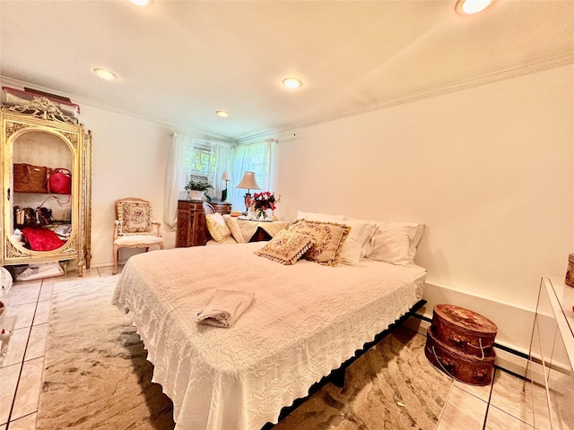 48 Marlene Dr, Syosset, NY 11791 - bedroom featuring ornamental molding, recessed lighting, and tile patterned floors