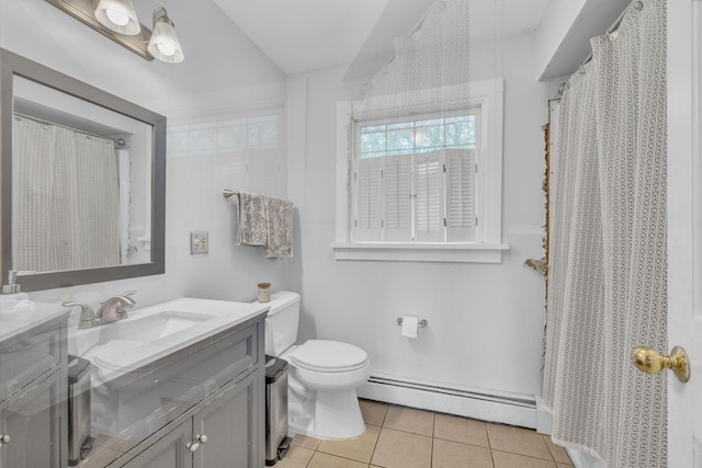 2 Gerri Ct, Wallkill, NY 12589 - full bathroom featuring a baseboard radiator, vanity, and tile patterned flooring