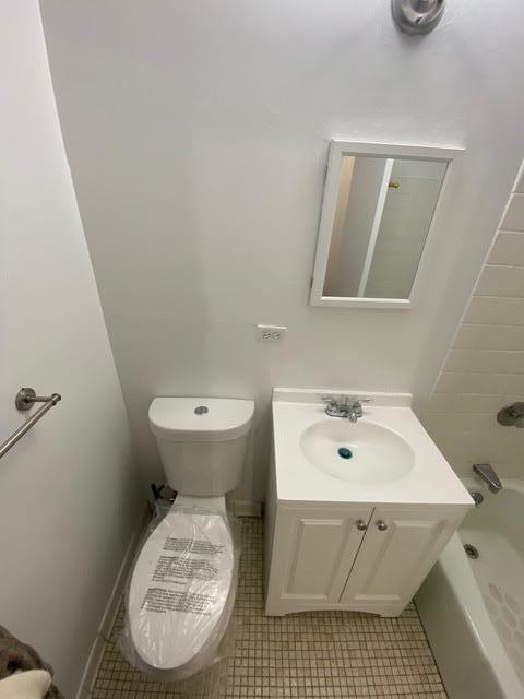 15038 Union Tpke Unit 3D, Kew Garden Hills, NY 11367 - full bathroom featuring vanity, tile patterned flooring, and shower / bathtub combination