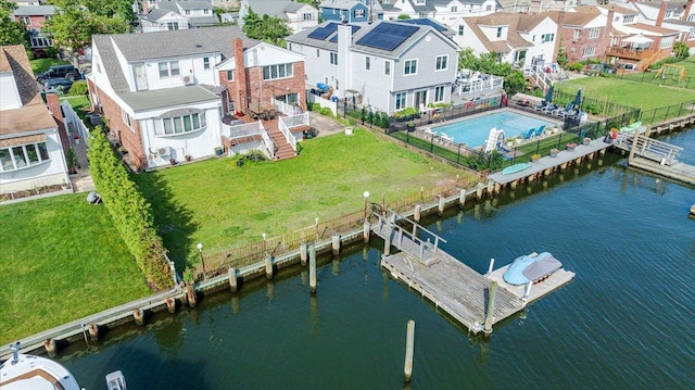 3478 Woodward St, Oceanside, NY 11572 - aerial view of residential area with a nearby body of water