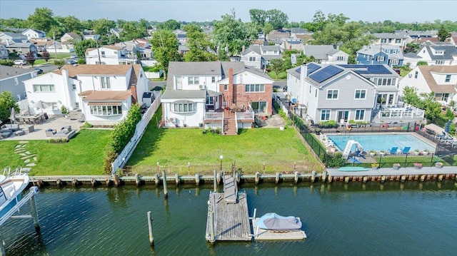 3478 Woodward St, Oceanside, NY 11572 - aerial view of residential area with a nearby body of water