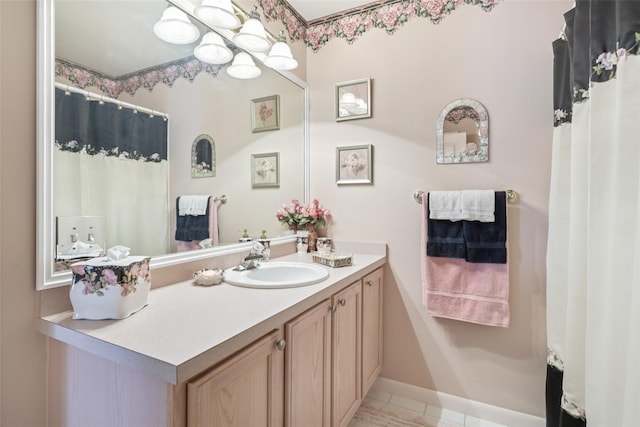 17 Meadow Pond Cir, Miller Place, NY 11764 - full bathroom featuring vanity and a chandelier