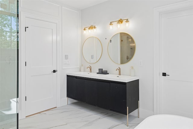 17 Chelsea Pl, Dix Hills, NY 11746 - bathroom with marble finish flooring and double vanity