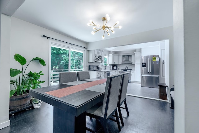 29 Meadow Ln, Chappaqua, NY 10514 - dining room featuring a chandelier