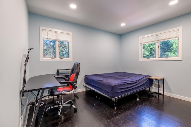 29 Meadow Ln, Chappaqua, NY 10514 - bedroom featuring wood finished floors, recessed lighting, and an office area
