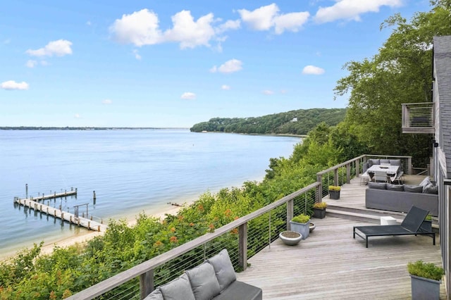 55C Shore Rd, Shelter Island, NY 11964 - water view with a boat dock
