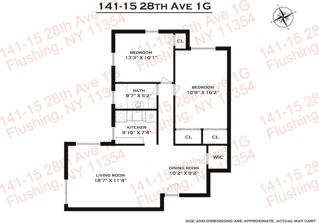 141-15 28th Ave Unit 1G, Flushing, NY 11354 - view of home floor plan