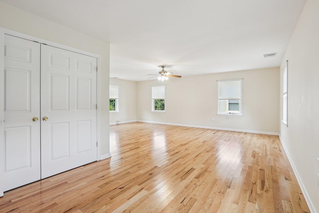 37 Baxter Rd, Pawling, NY 12564 - unfurnished living room featuring light wood-style floors and a ceiling fan