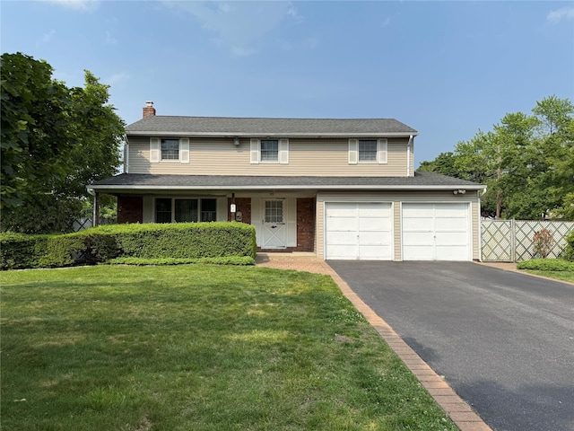 54 Longstreet Dr, Lake Grove, NY 11755 - traditional home featuring driveway, a chimney, and an attached garage