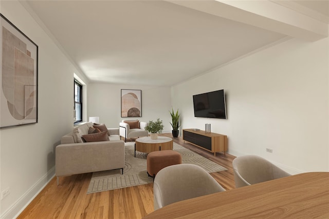 212-04 75th Ave Unit 4J, Bayside, NY 11364 - living room featuring light wood finished floors