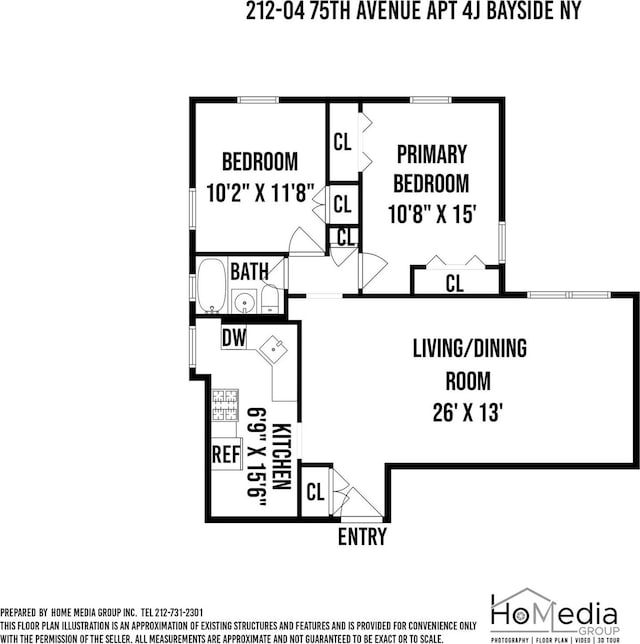 212-04 75th Ave Unit 4J, Bayside, NY 11364 - view of home floor plan