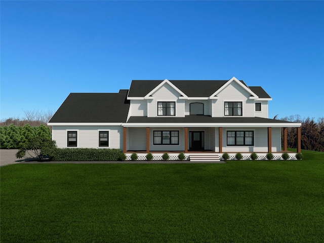 4935 Bergen Ave, Mattituck, NY 11952 - view of front of house with a front yard and a porch