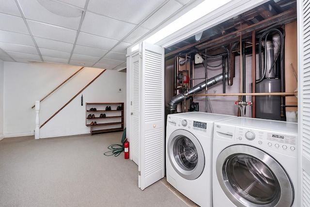61 Buena Vista Rd, New City, NY 10956 - laundry room featuring independent washer and dryer and carpet