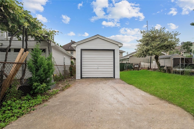 163 Grant Ave, Mineola, NY 11501 - detached garage featuring driveway