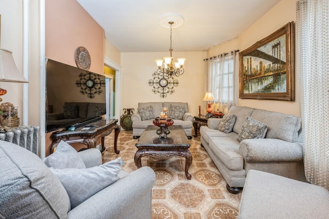 845 Kinsella St, Bronx, NY 10462 - living room with a chandelier and radiator