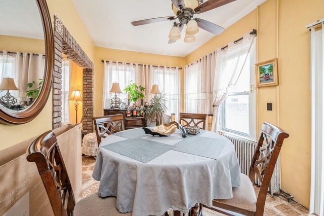 845 Kinsella St, Bronx, NY 10462 - dining area featuring a ceiling fan and healthy amount of natural light