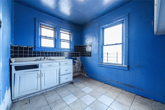 31-30 100th St, East Elmhurst, NY 11369 - bathroom with vanity and tile patterned flooring
