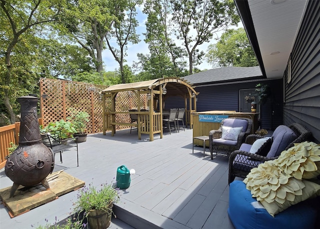 341 Thrift St, Ronkonkoma, NY 11779 - wooden deck with outdoor dining space