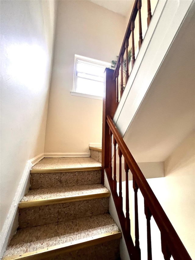 40-03 56th St, Woodside, NY 11377 - stairway with baseboards