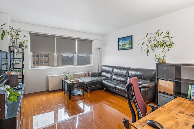 102-30 66th Rd Unit 5K, Forest Hills, NY 11375 - living area featuring hardwood / wood-style flooring and a desk