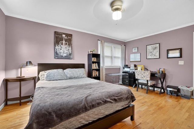8 Argow Pl, Nanuet, NY 10954 - bedroom with ornamental molding, wood finished floors, and ceiling fan