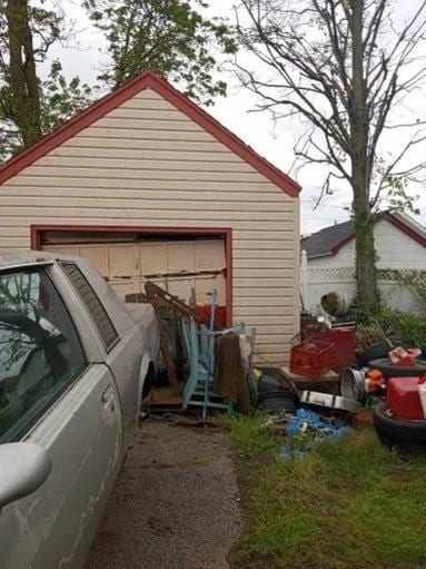 38 Allers Blvd, Roosevelt, NY 11575 - view of detached garage